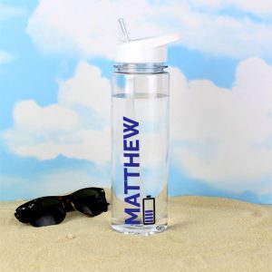 Personalised Blue Fuel Island Water Bottle