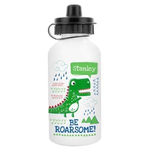 Boy's Personalised Be Roarsome Dinosaur Water Bottle