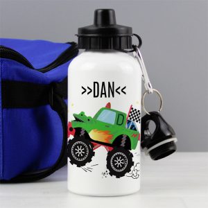 Boy's Personalised Monster Truck Drinks Water Bottle