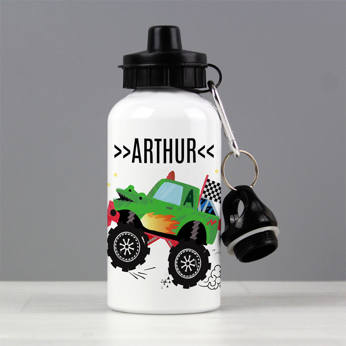Boy's Personalised Monster Truck Drinks Water Bottle