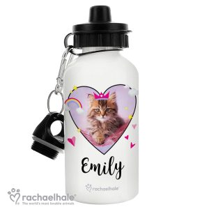 Personalised Rachael Hale Cute Cat Drinks Water Bottle