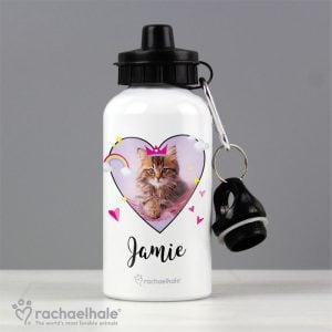 Personalised Rachael Hale Cute Cat Drinks Water Bottle