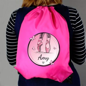 Girl's Personalised Ballet Pink Kit Bag