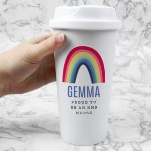 Personalised Rainbow Insulated Travel Mug