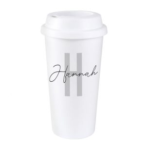 Personalised Initial & Name Insulated Travel Mug