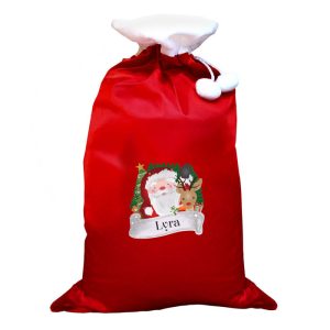Children's Personalised Red Christmas Santa Sack
