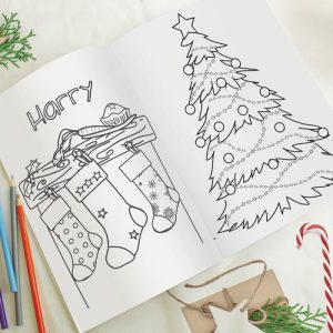 Personalised Christmas Elf Colouring Book