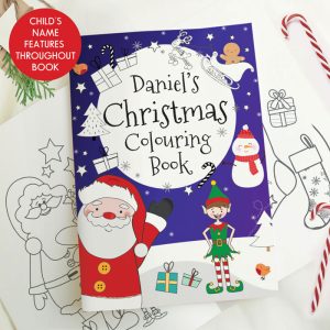 Personalised Christmas Elf Colouring Book