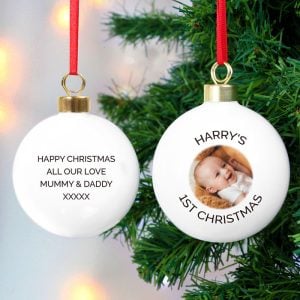 Personalised Photo Christmas Tree Bauble