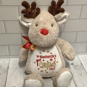 Personalised Christmas Reindeer Soft Toy