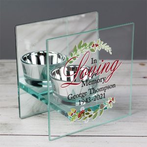 Personalised In Loving Memory Christmas Tea Light Holder
