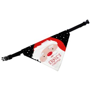 Personalised Santa Dog Bandana - Small or Medium Size