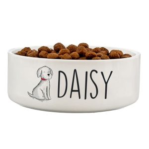 Personalised Scribble Dog 14cm Medium Pet Food Bowl