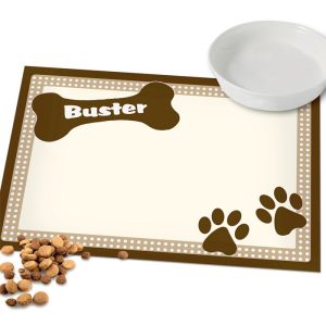 Personalised Brown Dotty Dog Placemat