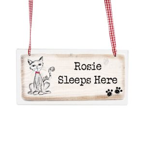 Personalised Cat Wooden Sign