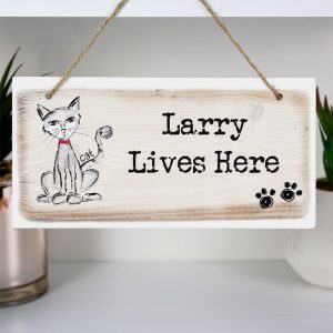 Personalised Cat Wooden Sign