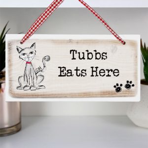 Personalised Cat Wooden Sign