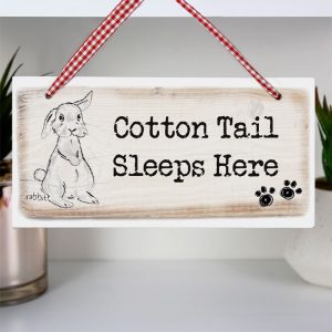 Personalised Rabbit Wooden Sign