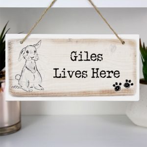 Personalised Rabbit Wooden Sign