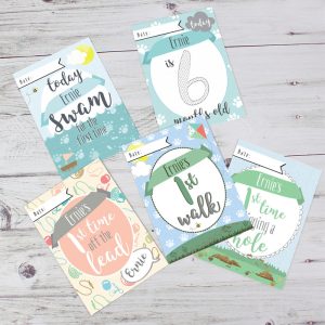 Personalised Puppy Milestone Moments Cards