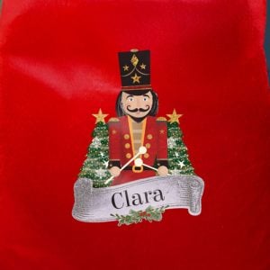 Children's Personalised Nutcracker Red Christmas Sack