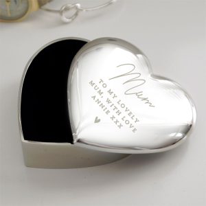 Personalised Name and Message Heart Trinket Box