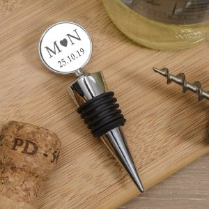 Personalised Wine Bottle Stopper Initials & Date