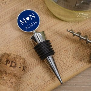 Personalised Wine Bottle Stopper Initials & Date