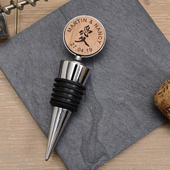 Personalised Feng Shui 'Love' Wine Bottle Stopper