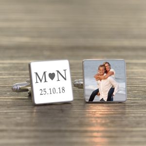 Personalised Initials and Photo Upload Cufflinks