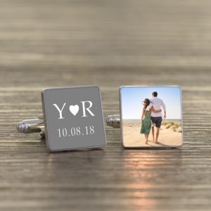 Personalised Initials and Photo Upload Cufflinks