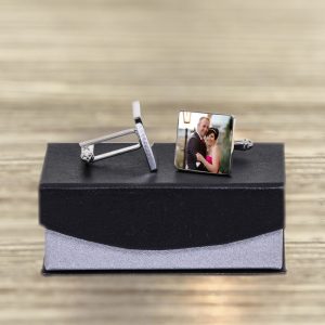 Personalised Special Date Photo Cufflinks Black or White
