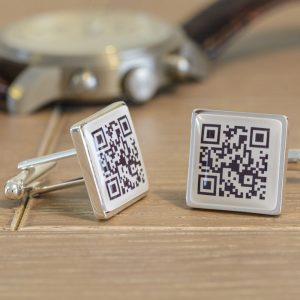 Personalised Secret Message QR Code Cufflinks