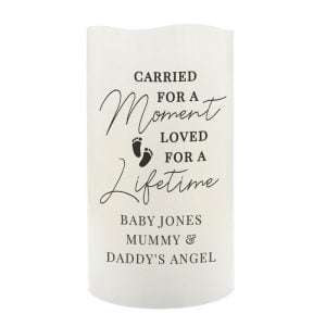 Personalised Carried For A Moment LED Infant Loss Candle