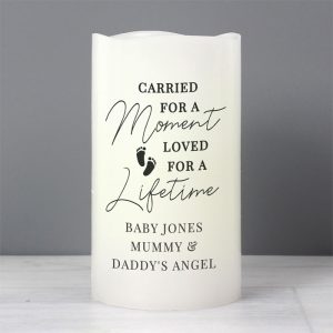 Personalised Carried For A Moment LED Infant Loss Candle