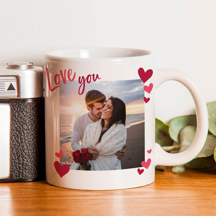 Love You Photo Upload Ceramic Mug