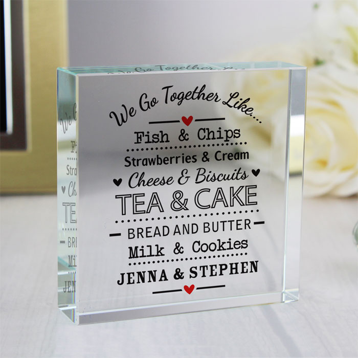 Personalised We Go Together Like... Large Crystal Token