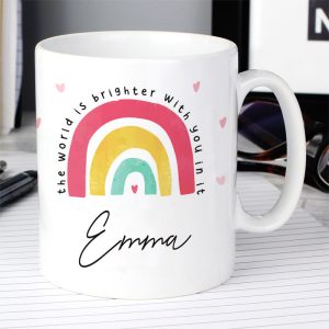 Personalised You Make The World Brighter Ceramic Mug