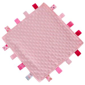 Girl's Personalised Pink Taggies Baby Comforter