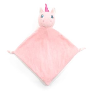 Girl's Personalised Cubbies Pink Unicorn Baby Comforter