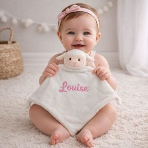 Personalised Cubbies Loverby Lamb Comforter Pink or Blue