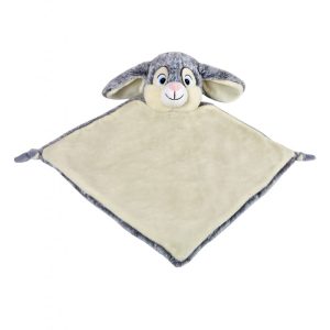 Personalised Grey Cubbies Rabbit Baby Comforter Blankie