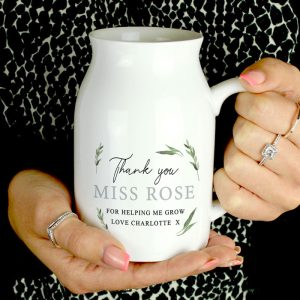 Personalised Botanical Flower Ceramic Jug