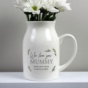 Personalised Botanical Flower Ceramic Jug