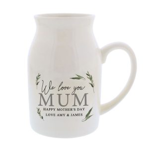 Personalised Botanical Flower Ceramic Jug