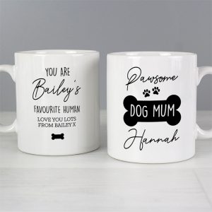 Personalised Pawsome Dog Mum Ceramic Mug