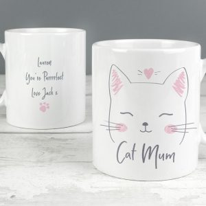 Personalised Ceramic Cat Mum Mug