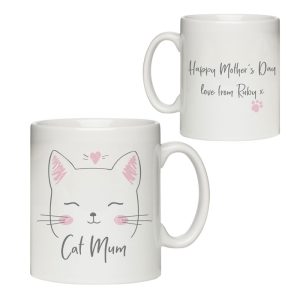 Personalised Ceramic Cat Mum Mug