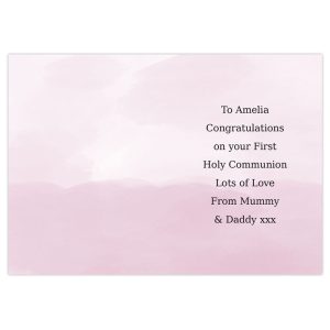 Personalised Girl's First Holy Communion Card