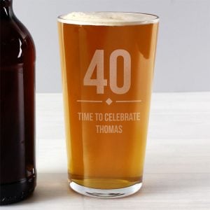 Personalised Big Age Birthday Pint Glass